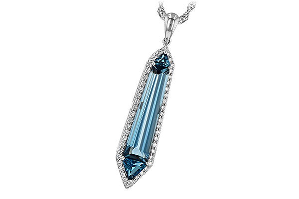 L235-73600: NECK 3.47 LONDON BLUE TOPAZ 3.70 TGW