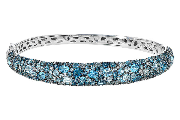 L235-76327: BANGLE 7.60 BLUE TOPAZ 7.85 TGW