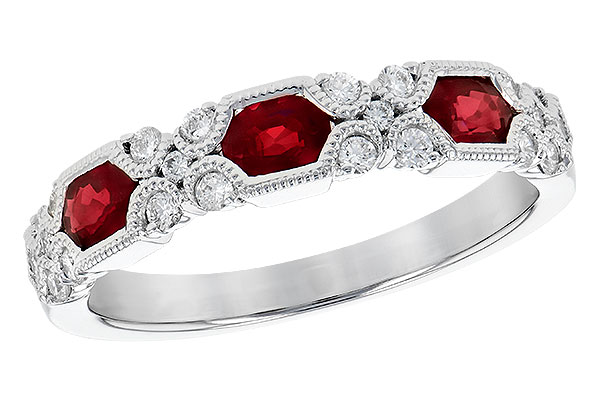L318-49918: LDS WED RG .74 RUBY 1.00 TGW (4x3MM RUBY)