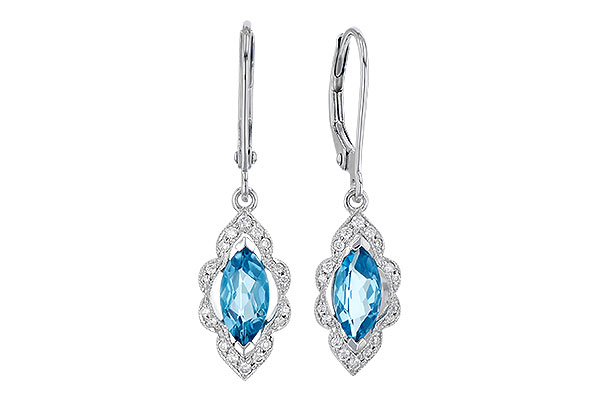 L318-53627: EARR 1.02 TW BLUE TOPAZ 1.17 TGW