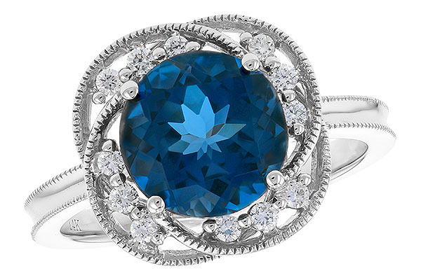 L319-39981: LDS RG 2.90 LONDON BLUE TOPAZ 3.05 TGW (9MM LBT)