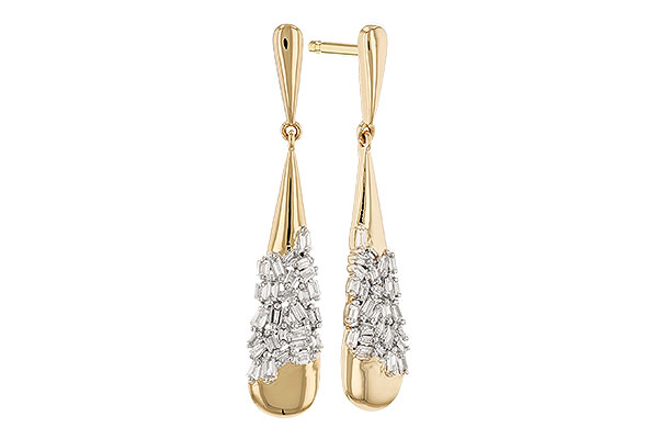 L319-41754: EARRINGS .20 TW BAGUETTE DIAS