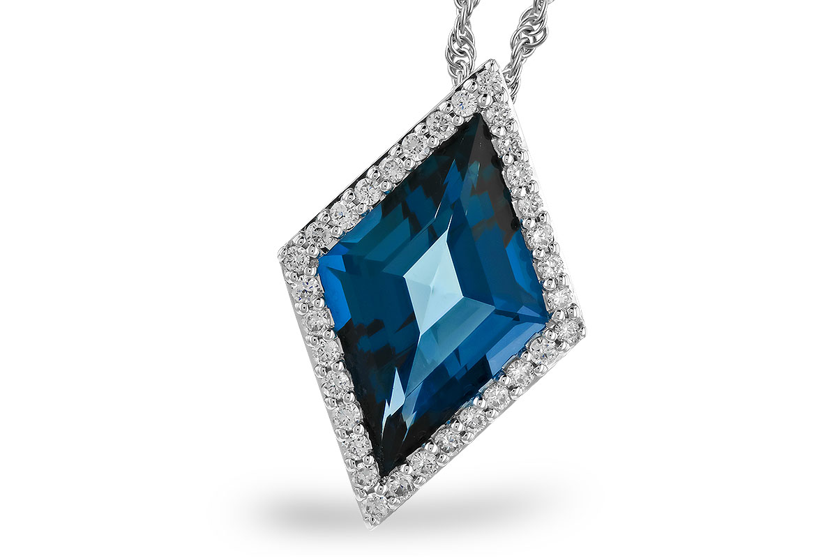L319-43609: NECK 3.04 LONDON BLUE TOPAZ 3.20 TGW