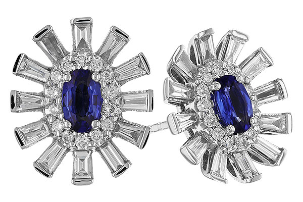 L319-44481: EARR .60 TW SAPPHIRE 1.32 TGW (5x3MM SAPP)