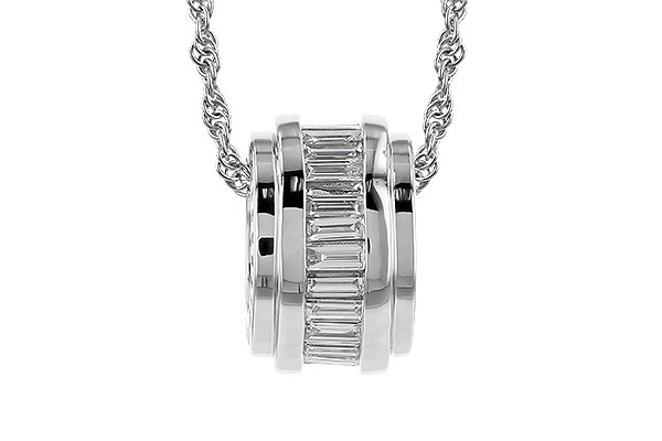 L319-45381: NECKLACE .46 TW BAGUETTE