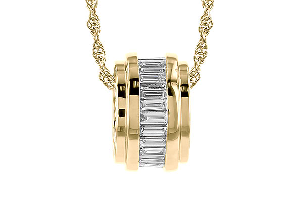 L319-45381: NECKLACE .46 TW BAGUETTE