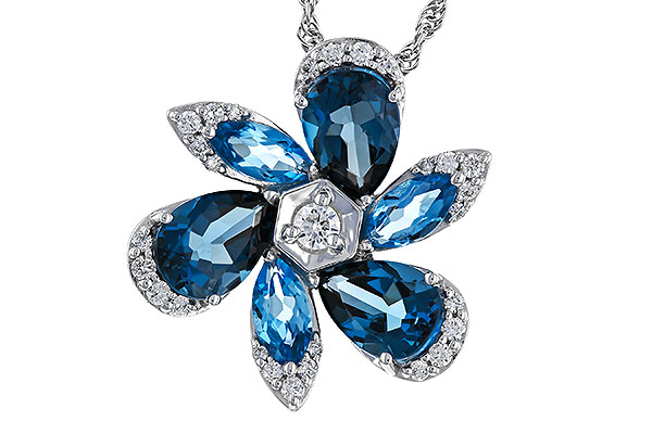 L320-31754: NECKLACE 3.03 BLUE TOPAZ 3.22 TGW