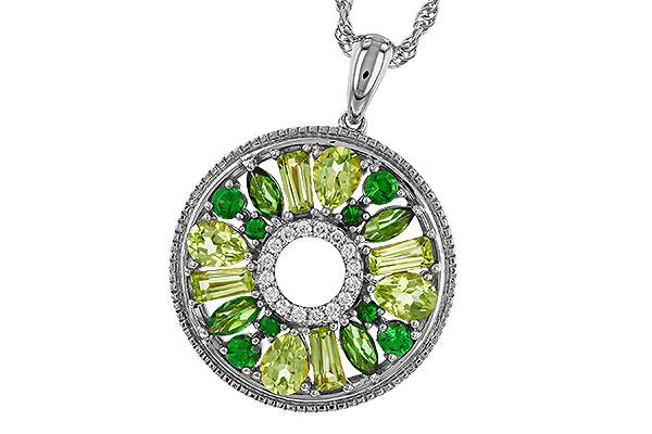 L320-31763: NECKLACE 1.47 SEMI-PREC (PER & GR.GT) 1.52 TGW