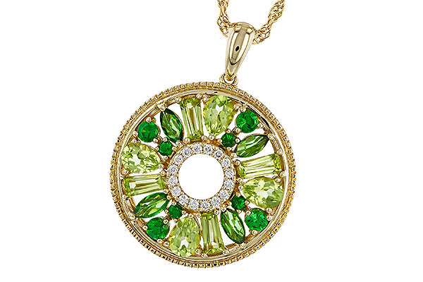 L320-31763: NECKLACE 1.47 SEMI-PREC (PER & GR.GT) 1.52 TGW