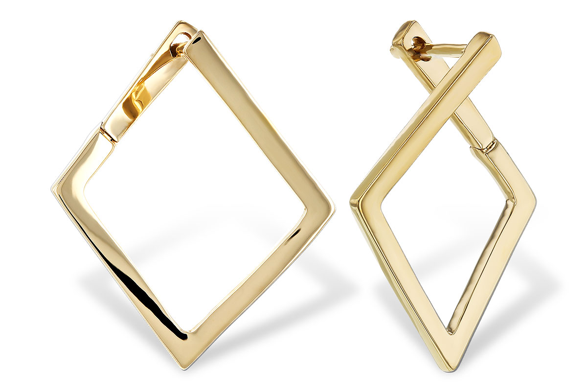 L320-33600: GOLD EARRINGS (23MM)
