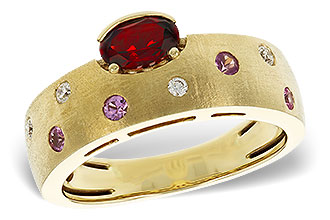 L320-34518: LDS RG .58 MULTI CLR (GAR & PINK SAPP) .66 TGW