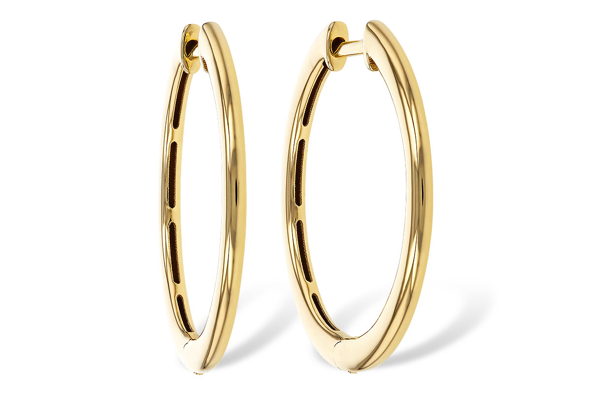 L320-35381: GOLD EARRINGS (24MM)