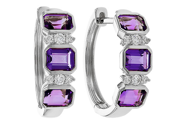 L320-36300: EARRING 1.05 TW AMETHYST 1.16 TGW