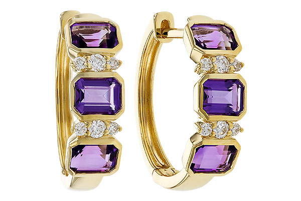L320-36300: EARRING 1.05 TW AMETHYST 1.16 TGW