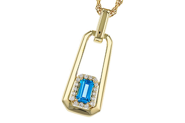 L320-36327: NECKLACE .33 BLUE TOPAZ .40 TGW (5x3MM BT)