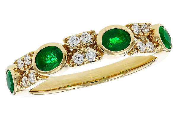 L321-19063: LDS WED RG .54 TW EMERALD .68 TGW