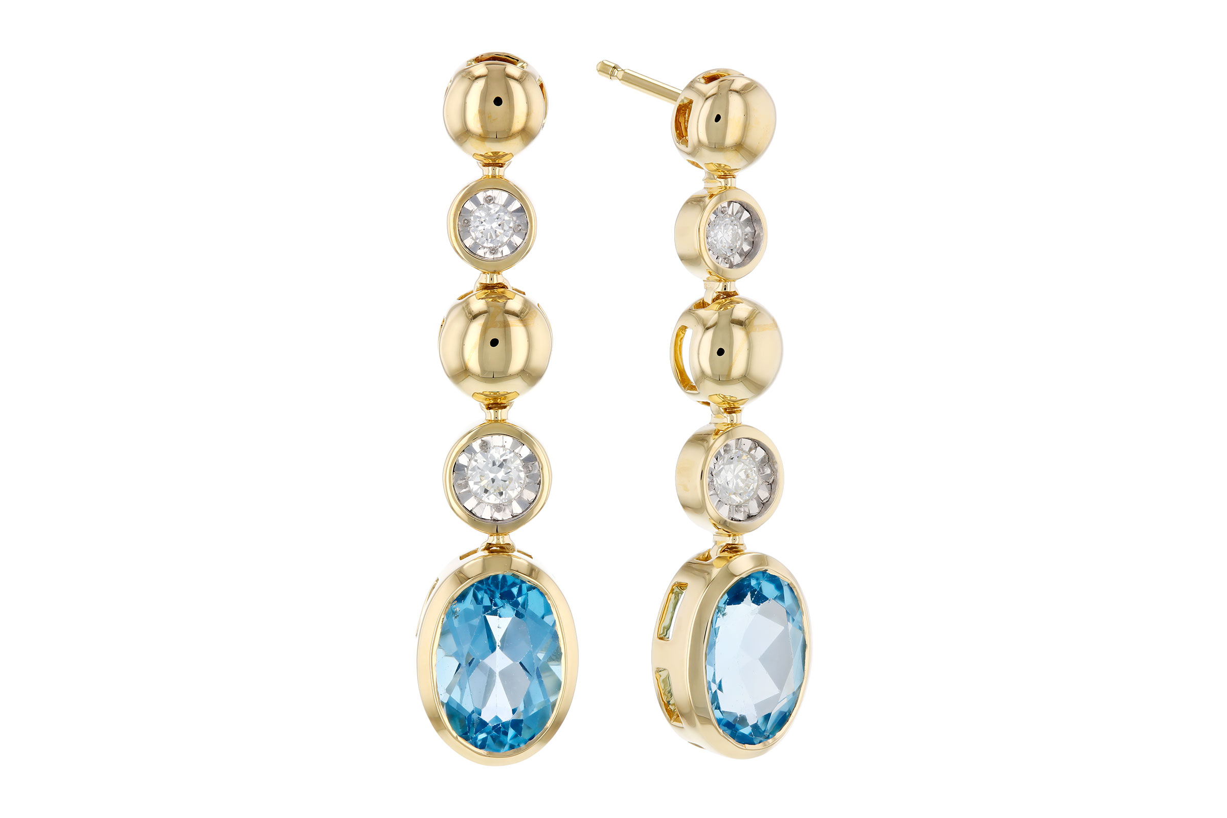 L321-19972: EARRINGS 1.66 TW BLUE TOPAZ 1.76 TGW