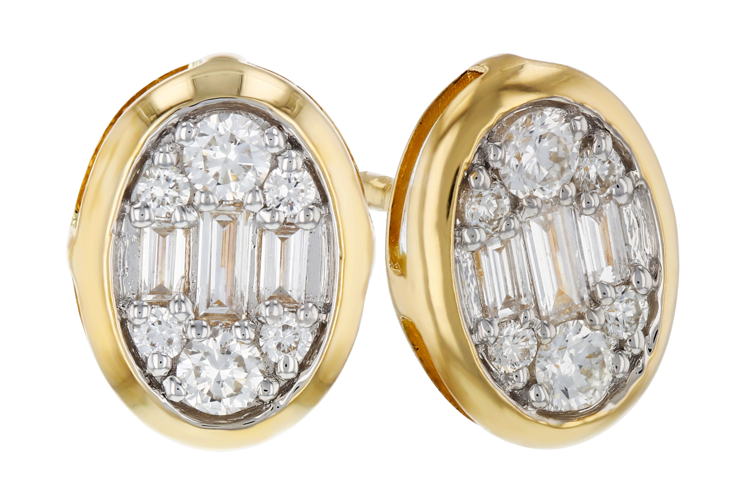 L321-20881: EARRINGS .08 TW BAGUETTE .24 TW