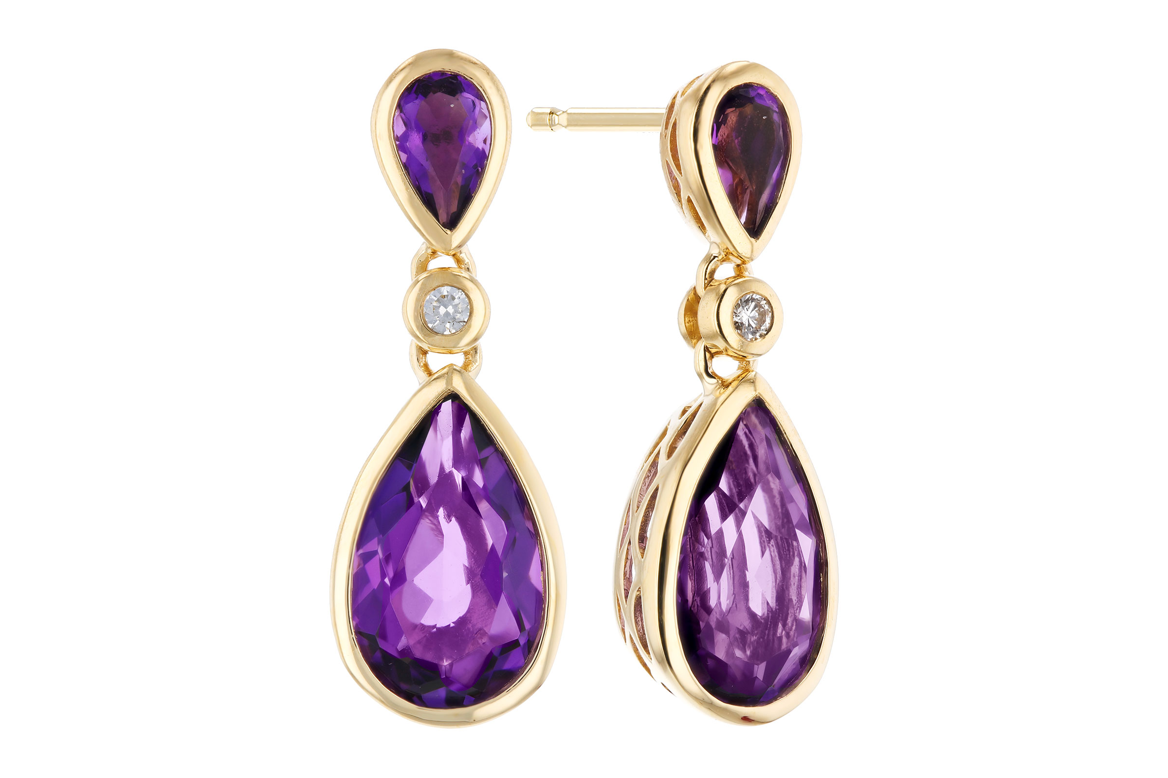 L321-21727: EARRINGS 2.80 TW AMETHYST 2.84 TGW