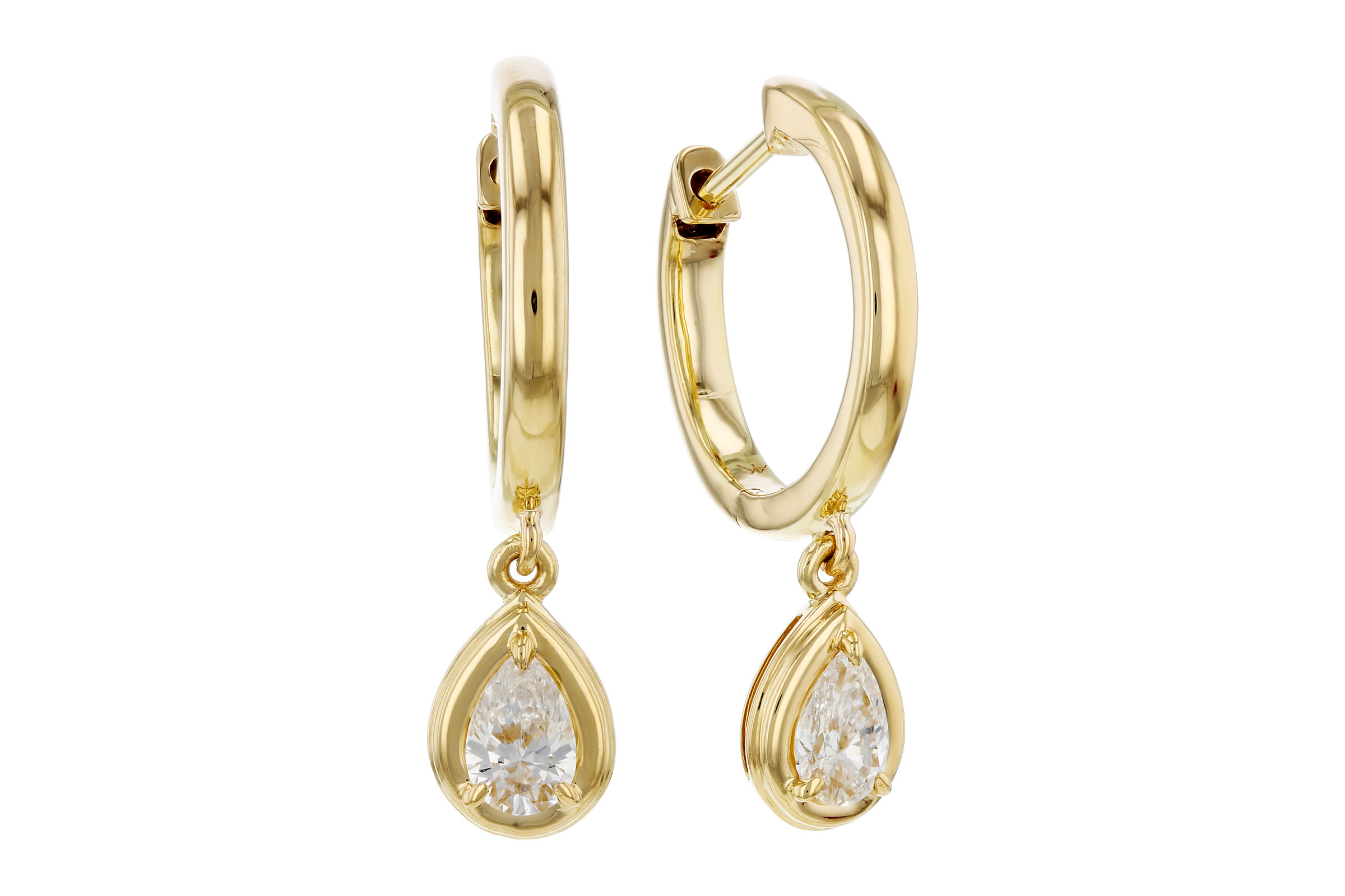 L321-21736: EARRINGS .42 TW PEAR SHAPE DIAS