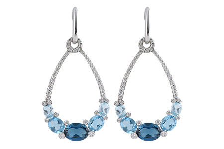 M233-94490: EARR 3.75 BLUE TOPAZ 4.17 TGW