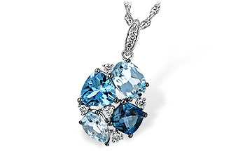 M234-83545: NECK 2.60 BLUE TOPAZ 2.70 TGW