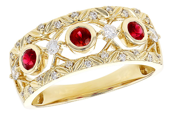 M318-52663: LDS WED RG .40 RUBY .63 TGW