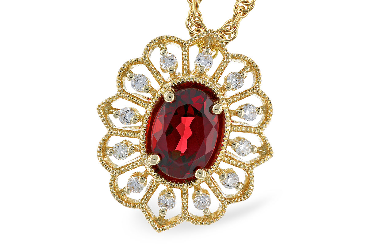 M319-39990: NECK .80 GARNET .92 TGW (7x5MM GAR)