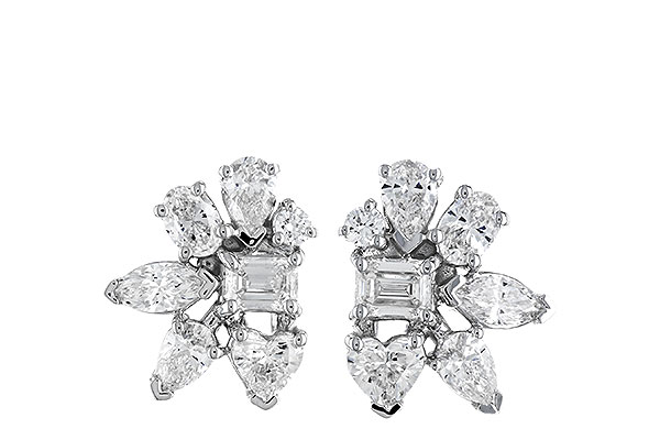 M319-43590: EARRINGS .90 TW FANCY CUT DIAS