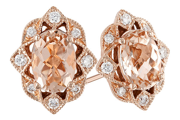 M319-43618: EARR .80 MORGANITE .89 TGW (6x4MM MORG)