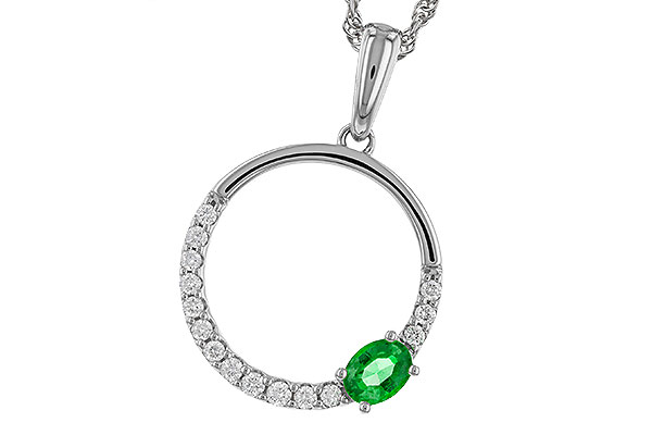 M320-30836: NECKLACE .19 EMERALD .34 TGW