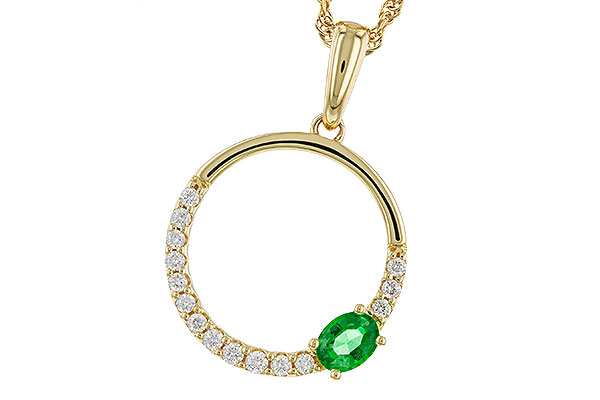 M320-30836: NECKLACE .19 EMERALD .34 TGW
