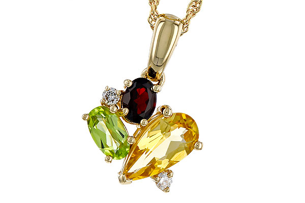 M320-30845: NECKLACE .79 SEMI PREC (CIT,PER,GAR) .82 TGW