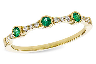 M320-30854: LDS WED RG .11 EMERALD .20 TGW