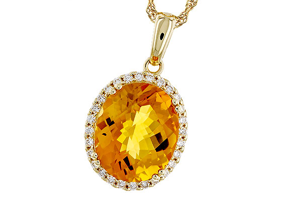 M320-30872: NECKLACE 3.85 CITRINE 4.07 TGW (12x10MM OV)