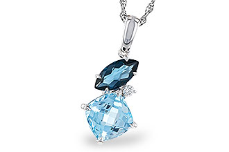 M320-31727: NECKLACE 2.37 TW BLUE TOPAZ 2.40 TGW