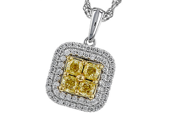 M320-31754: NECK .52 FANCY YELLOW DIAMONDS .72 TW