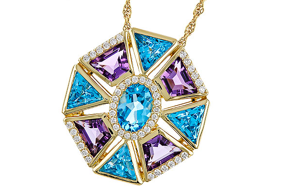 M320-31763: NECKLACE 4.47 SEMI-PREC (BT & AMY) 4.65 TGW