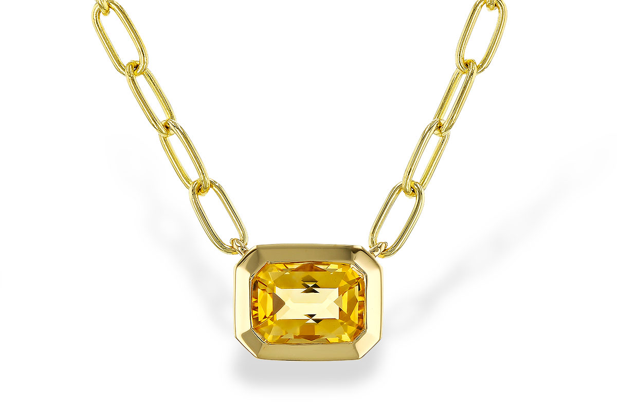 M320-33609: NECKLACE .86 CITRINE (18")