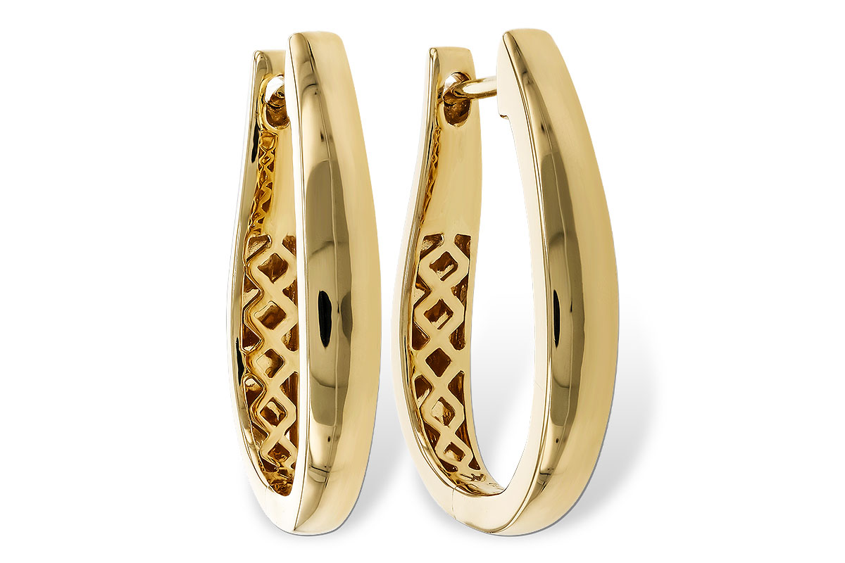 M320-33618: GOLD EARRINGS (22MM)