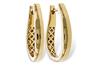 M320-33618: GOLD EARRINGS (22MM)