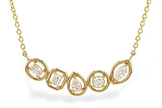 M320-34463: NECKLACE .50 TW FANCY CUT DIAS (18")