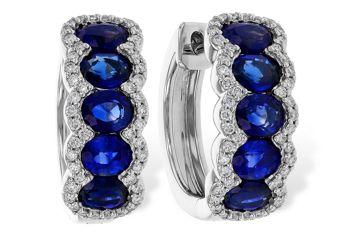 M320-35363: EARRINGS 2.32 TW SAPPHIRE 2.57 TGW
