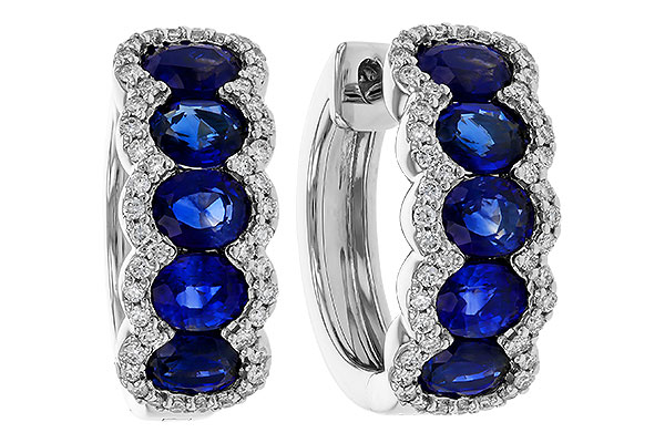 M320-35363: EARRINGS 2.32 TW SAPPHIRE 2.57 TGW
