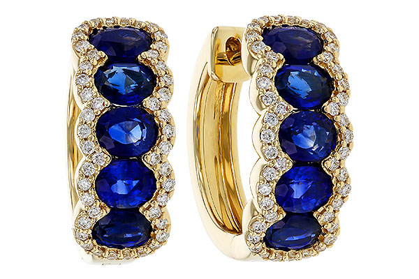 M320-35363: EARRINGS 2.32 TW SAPPHIRE 2.57 TGW