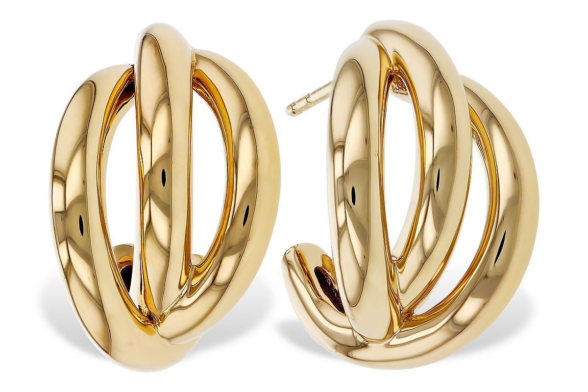 M320-35381: GOLD EARRINGS (18MM)