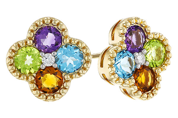 M320-36309: EARRINGS 1.88 SEMI-PREC (AMY,BT,CIT,PER) 1.93 TGW