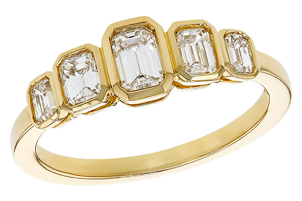 M320-36327: LDS DIA WED RG .90 TW EMERALD CUTS