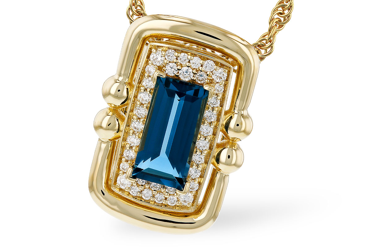 M321-19036: NECK .84 LONDON BLUE TOPAZ .96 TGW (8x4MM LBT)