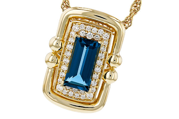 M321-19036: NECK .84 LONDON BLUE TOPAZ .96 TGW (8x4MM LBT)